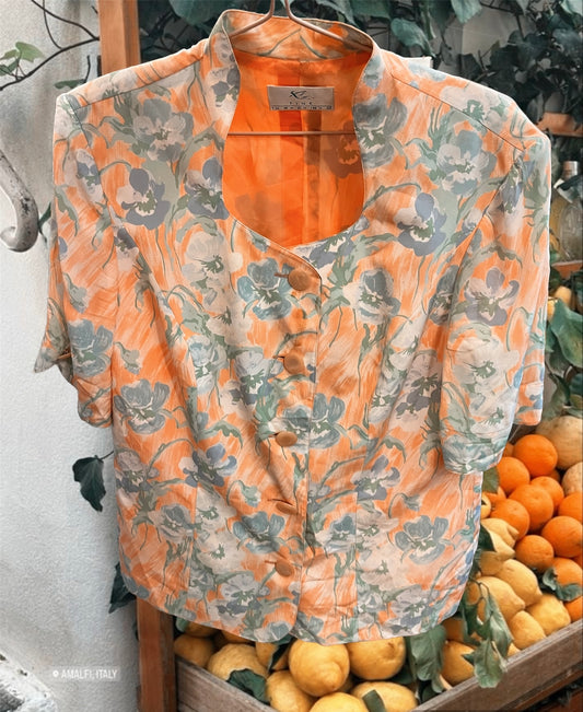 Vintage button up floral  shirt